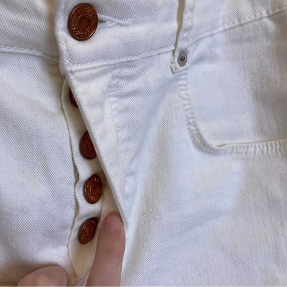 ANTHROPOLOGIE Pilcro and the Letterpress White Jeans Brass Details High Rise 27 - Picture 5 of 11
